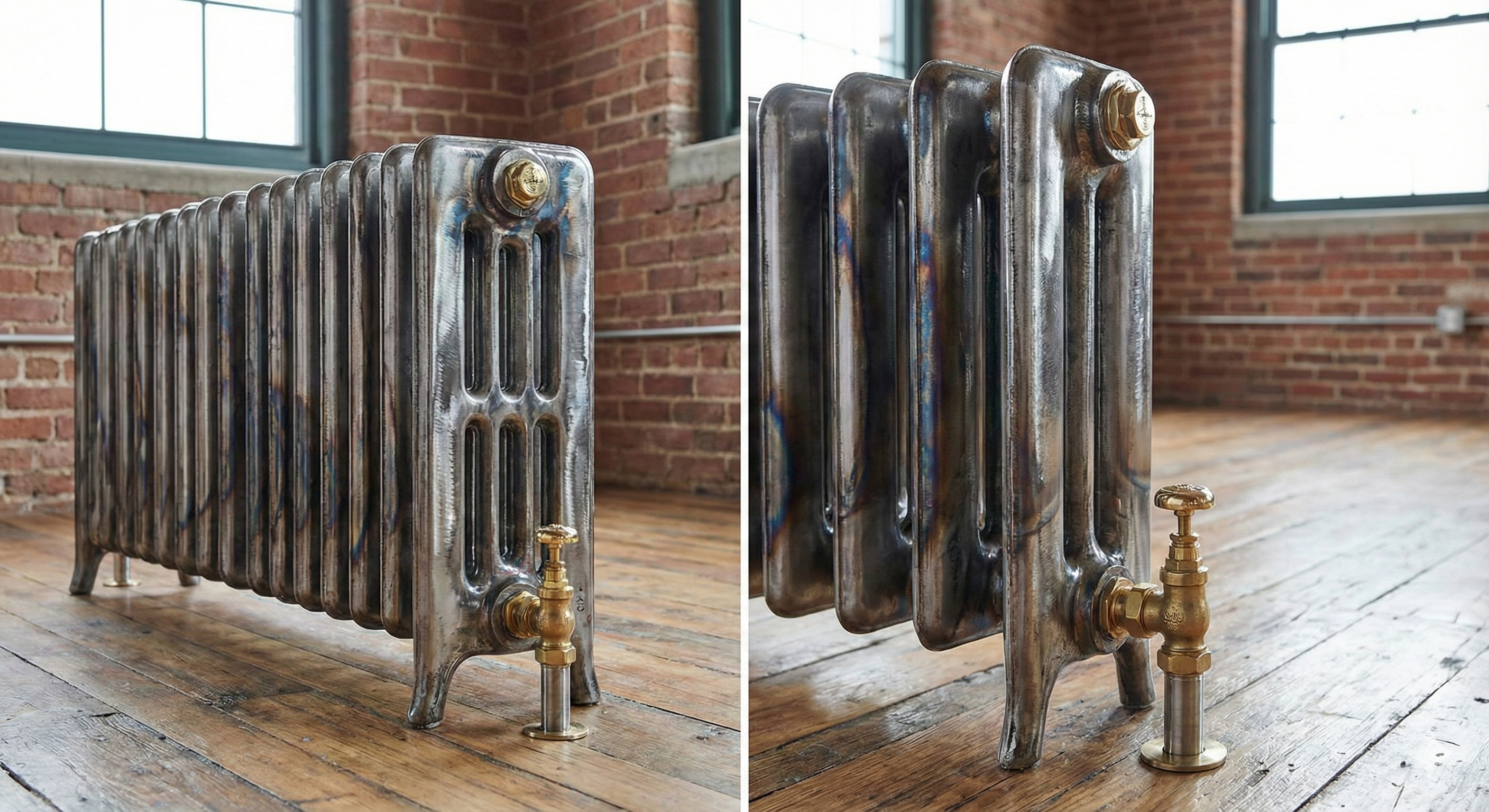 Cornel Radiator in Bare Metal Lacquer Finish