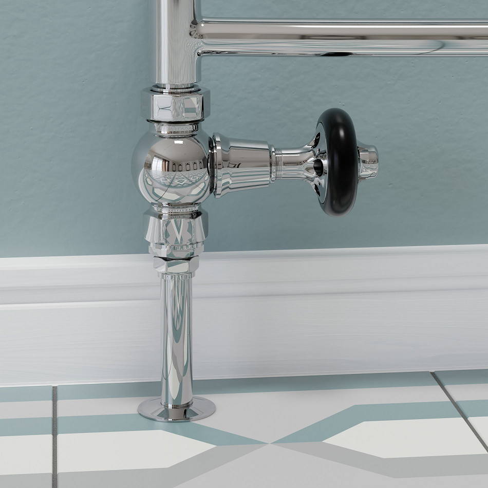 Admiral Straight Thermostatic Valve - Polished Chrome