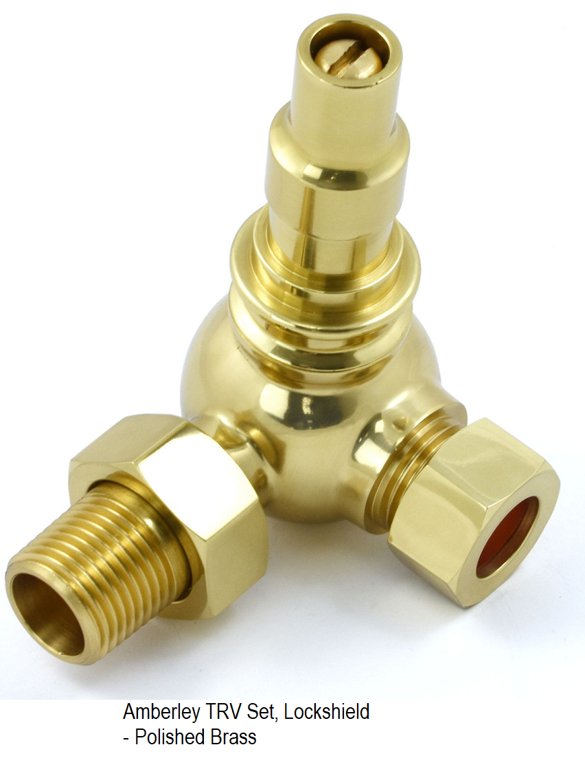 Amberley TRV, Corner - Polished Brass