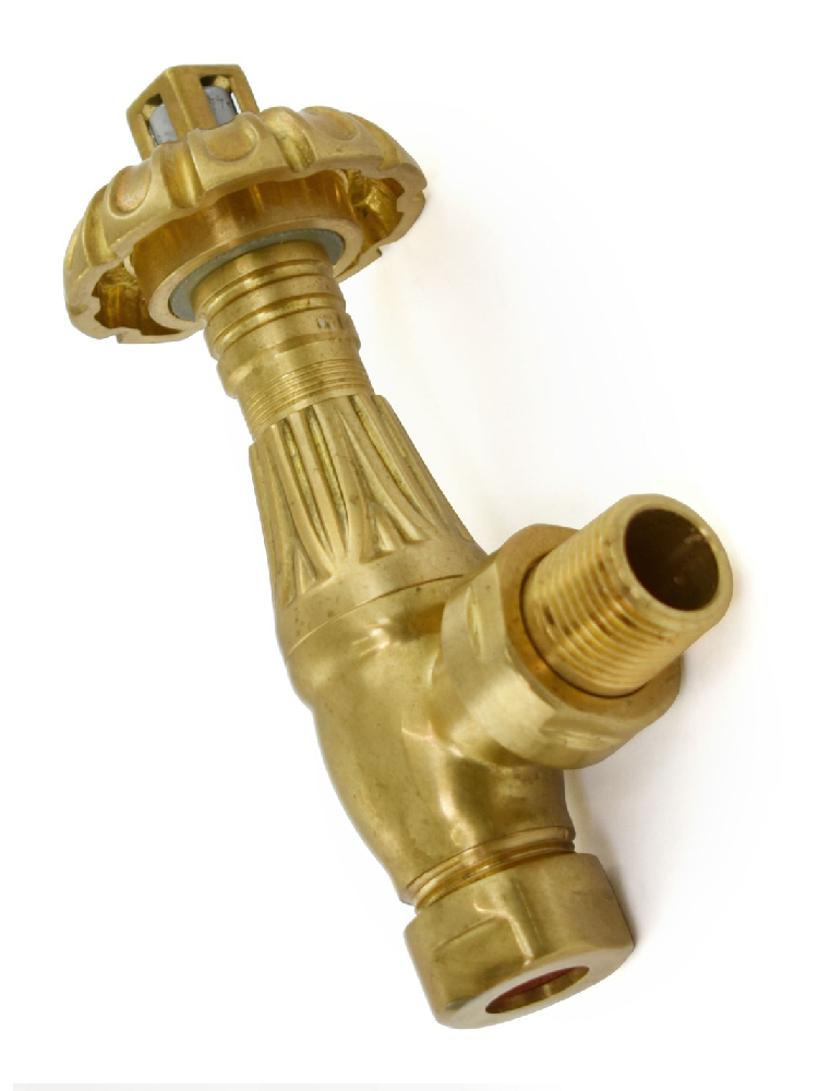 Balmoral Thermostatic Valve Set - Unlacquered  Brass