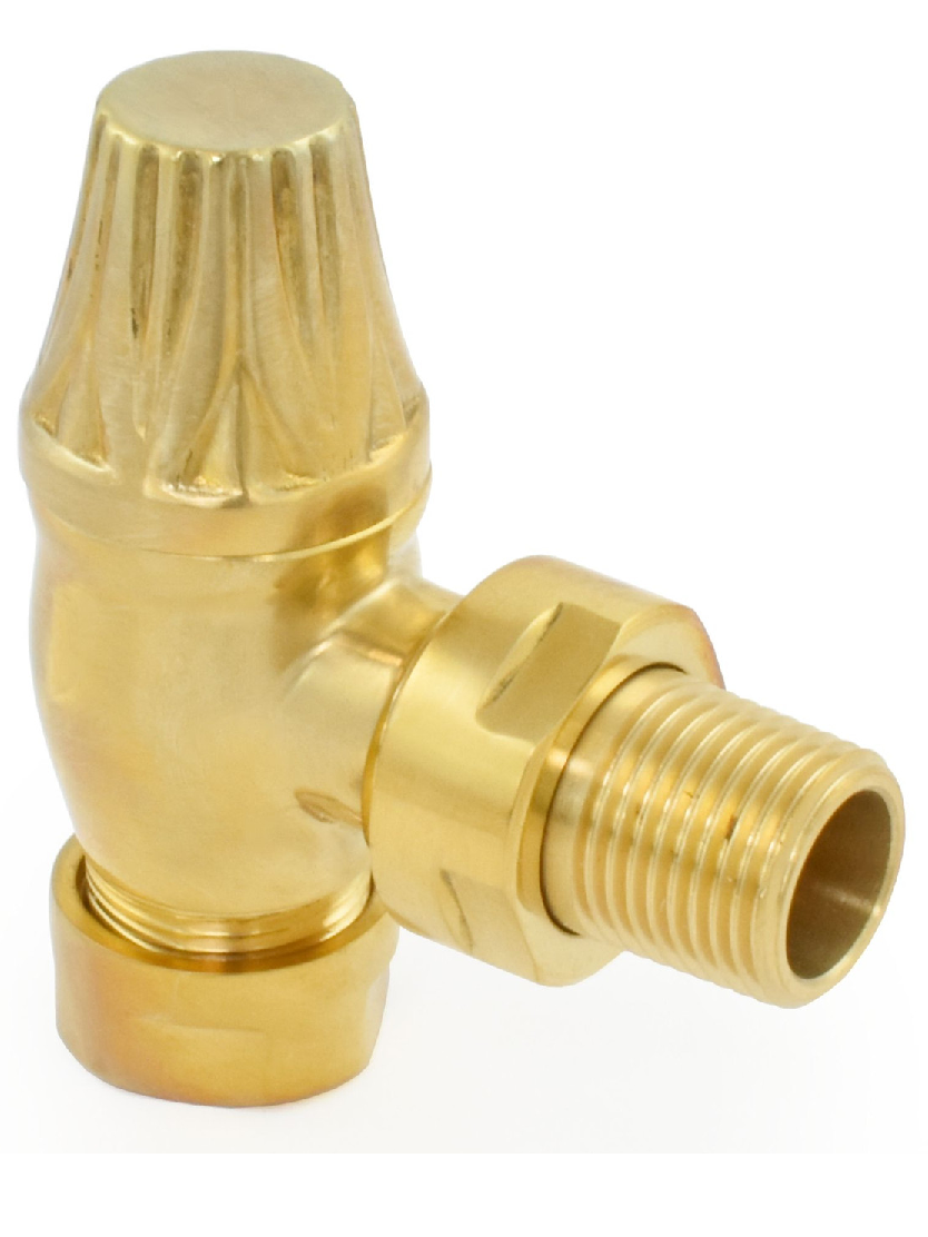 Balmoral Thermostatic Valve Set - Unlacquered  Brass