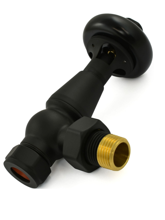 Belgravia Angled Thermostatic Valve Set - Satin Black