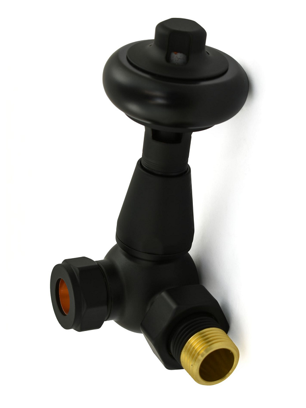 Belgravia Corner Thermostatic Valve Set - Satin Black