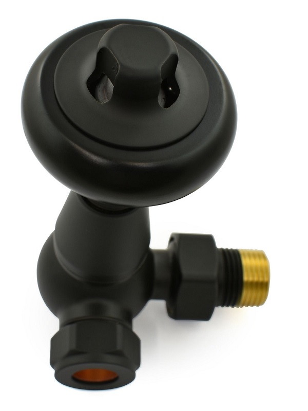 Belgravia Corner Thermostatic Valve Set - Satin Black