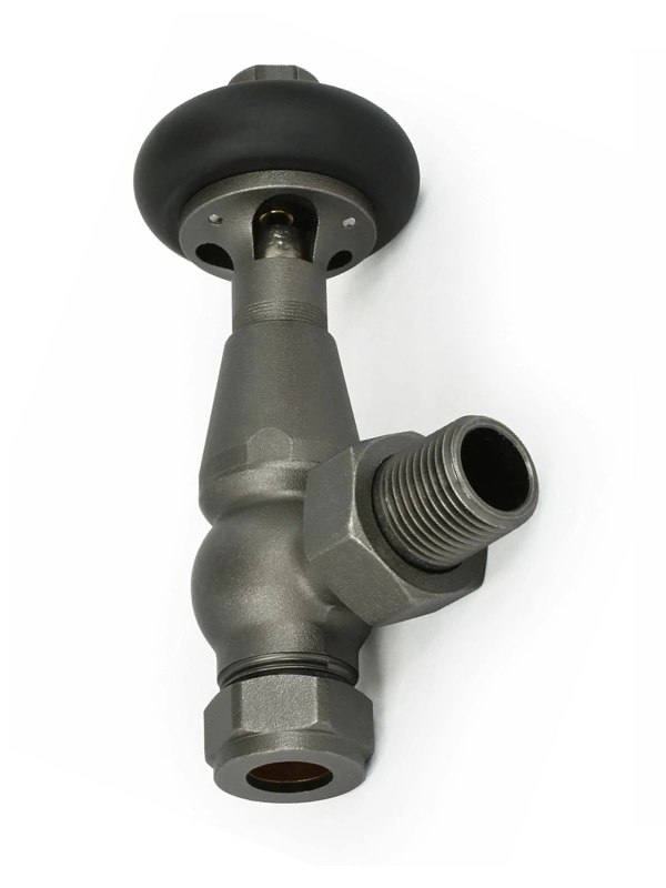 Belgravia Angled Thermostatic Valve Set - Light Pewter