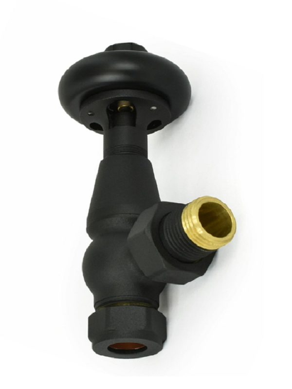 Belgravia Angled Thermostatic Valve Set - Textured Black