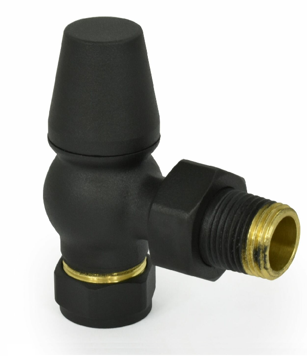 Belgravia Angled Thermostatic Valve Set - Textured Black