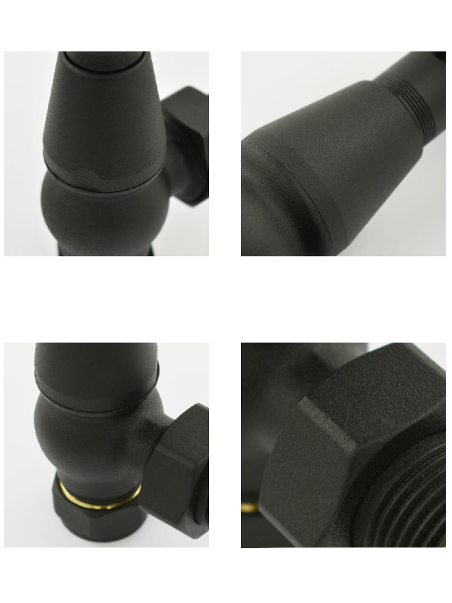 Belgravia Angled Thermostatic Valve Set - Textured Black