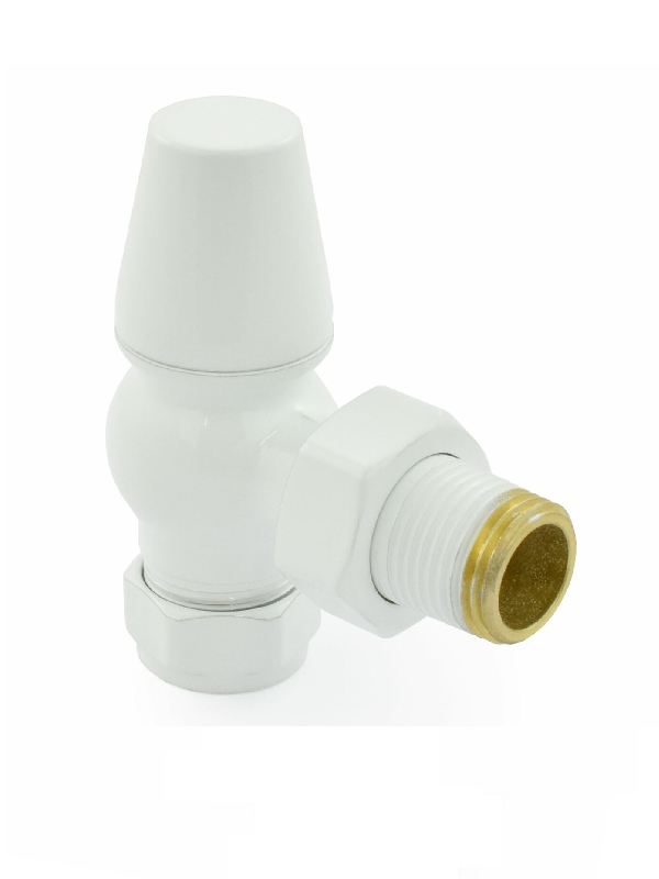 Belgravia Angled Thermostatic Valve Set - White