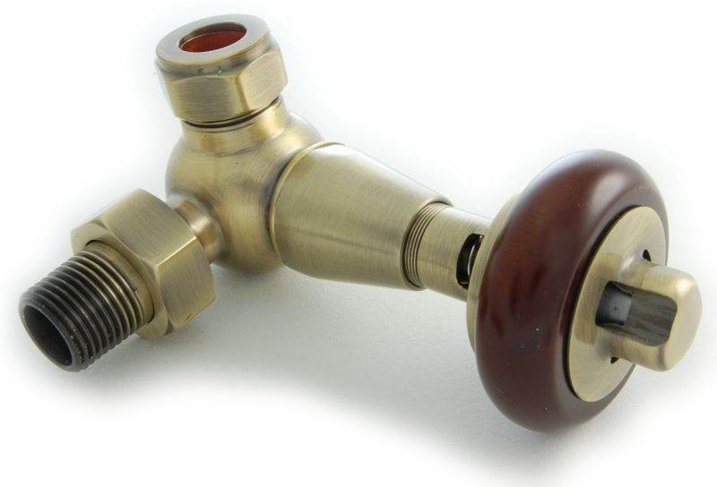 Belgravia Corner Thermostatic Valve Set - Antique Brass