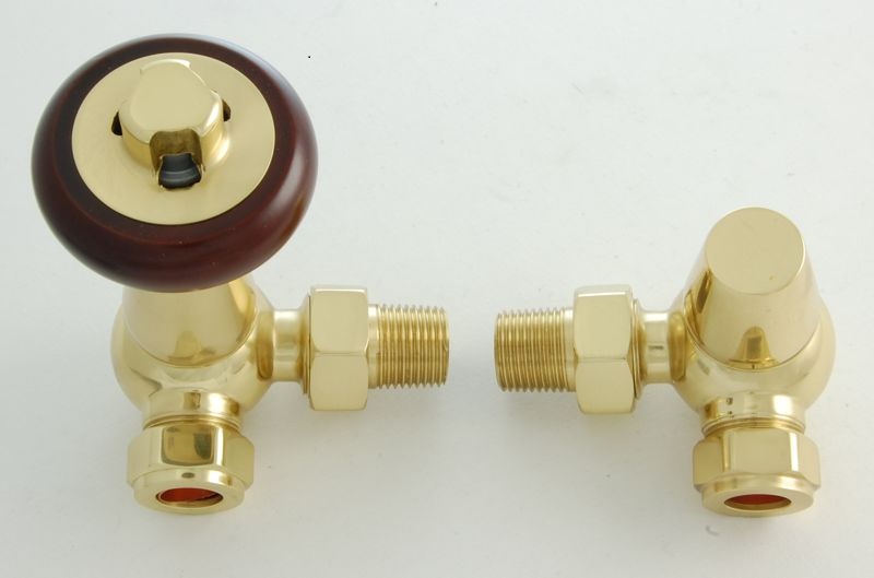 Belgravia Corner Thermostatic Valve Set - Polished Brass