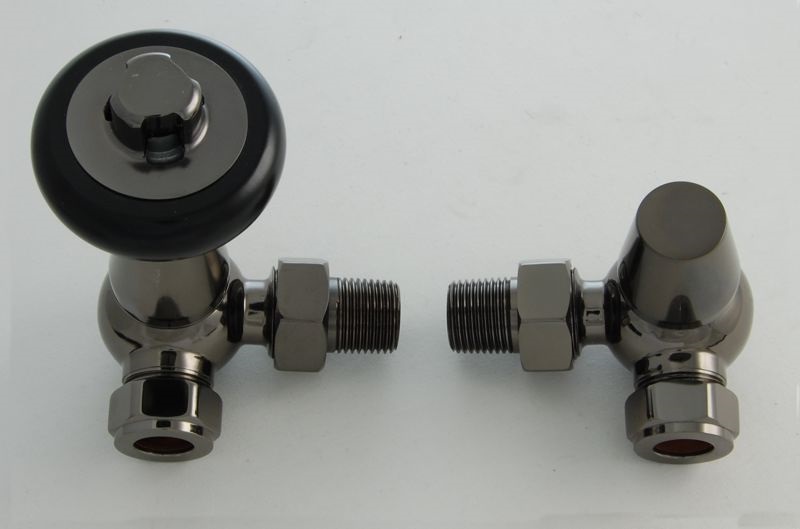Belgravia Corner Thermostatic Valve Set - Black Nickel