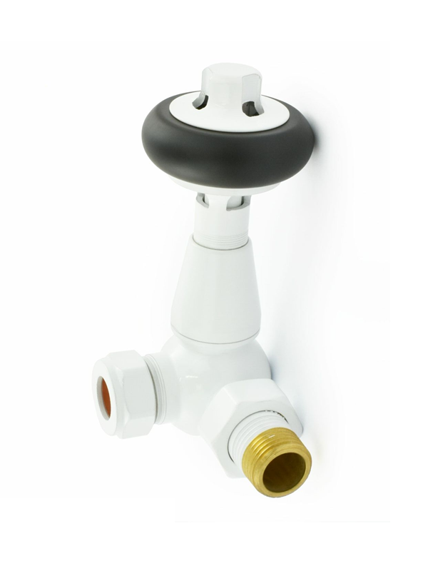 Belgravia Corner Thermostatic Valve Set - White Finish