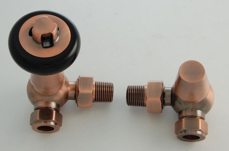 Belgravia Corner Thermostatic Valve Set - Antique Copper