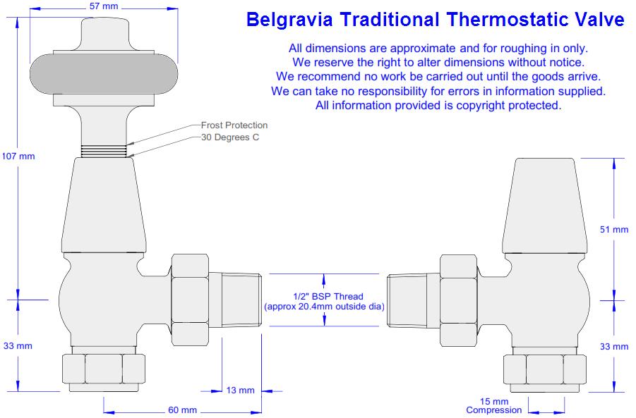Belgravia Angled Thermostatic Valve Set - Black Nickel