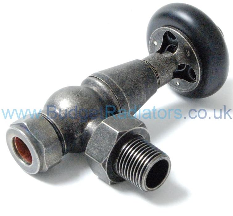 Belgravia Angled Thermostatic Valve Set - Pewter Finish