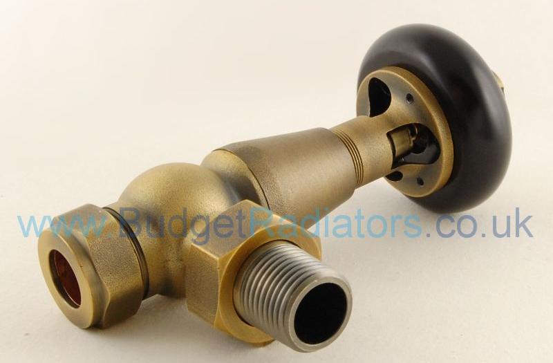 Belgravia Angled Thermostatic Valve Set - Old English Brass