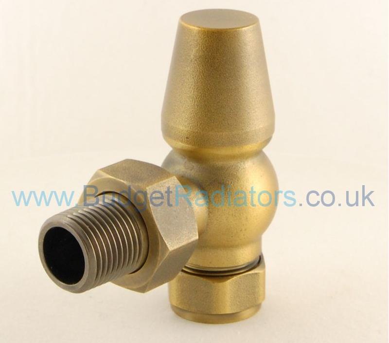 Belgravia Angled Thermostatic Valve Set - Old English Brass