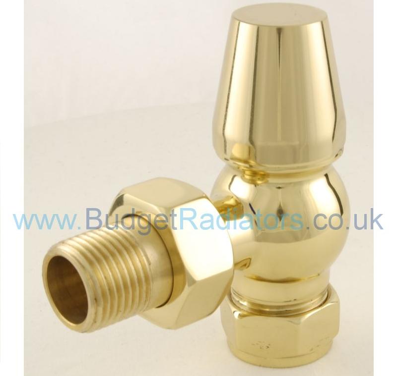 Belgravia Angled Thermostatic Valve Set - Polished Brass