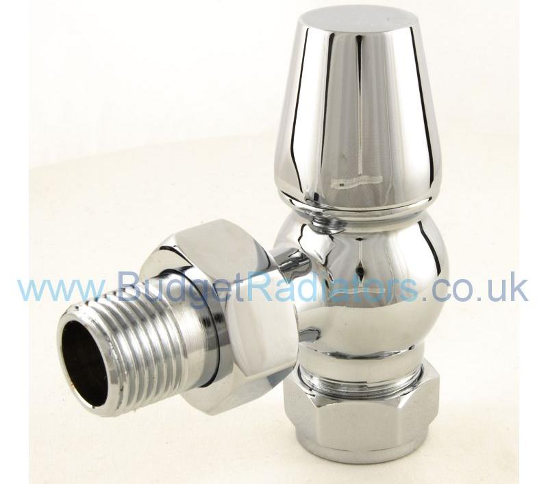 Belgravia Angled Thermostatic Valve Set - Chrome