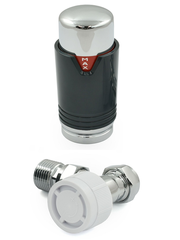 Bexley Angled TRV - Anthracite & Chrome