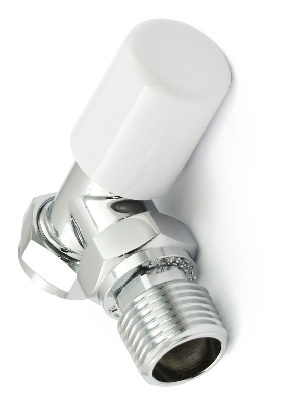 Bexley Angled TRV - White & Chrome