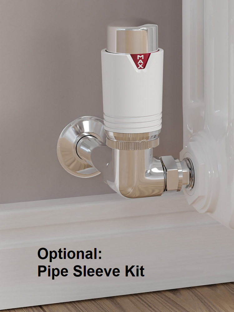 Bexley Corner TRV - White & Chrome
