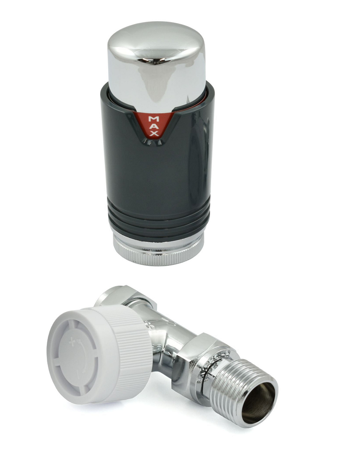 Bexley Straight TRV - Anthracite & Chrome