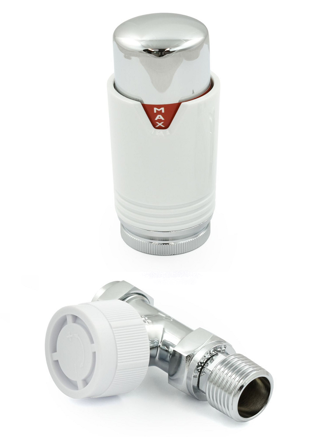 Bexley Straight TRV - White & Chrome