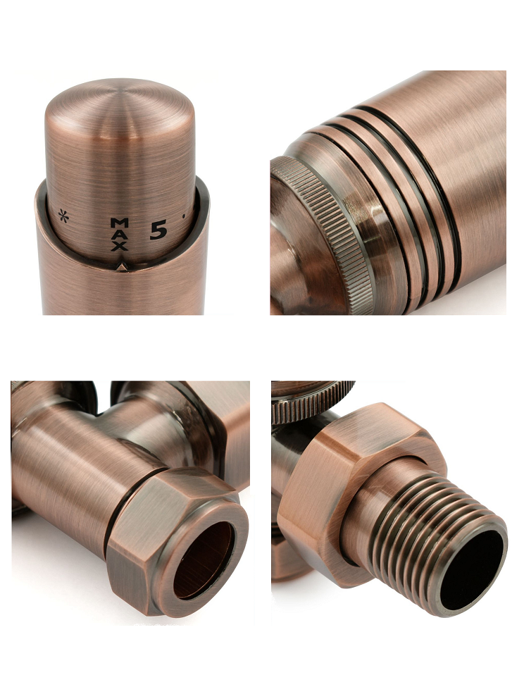 Delta Angled TRV - Antique Copper