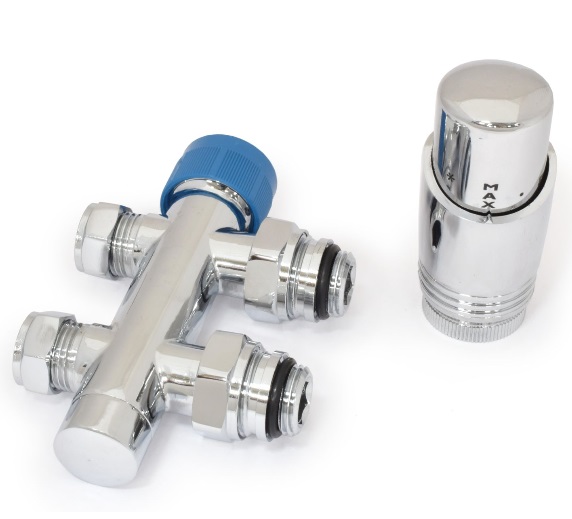 Delta Twin Straight TRV - Chrome