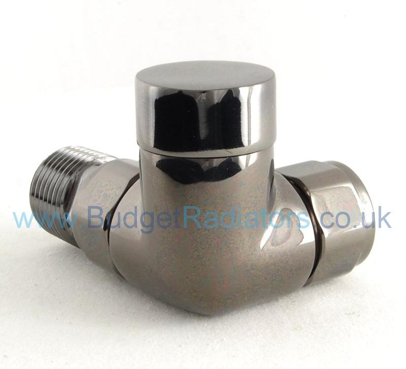 Grosvenor Corner Thermostatic Valve Set - Black Nickel