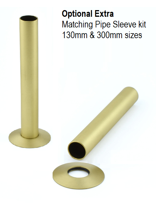 Grosvenor Straight Thermostatic Valve Set - Brushed Brass