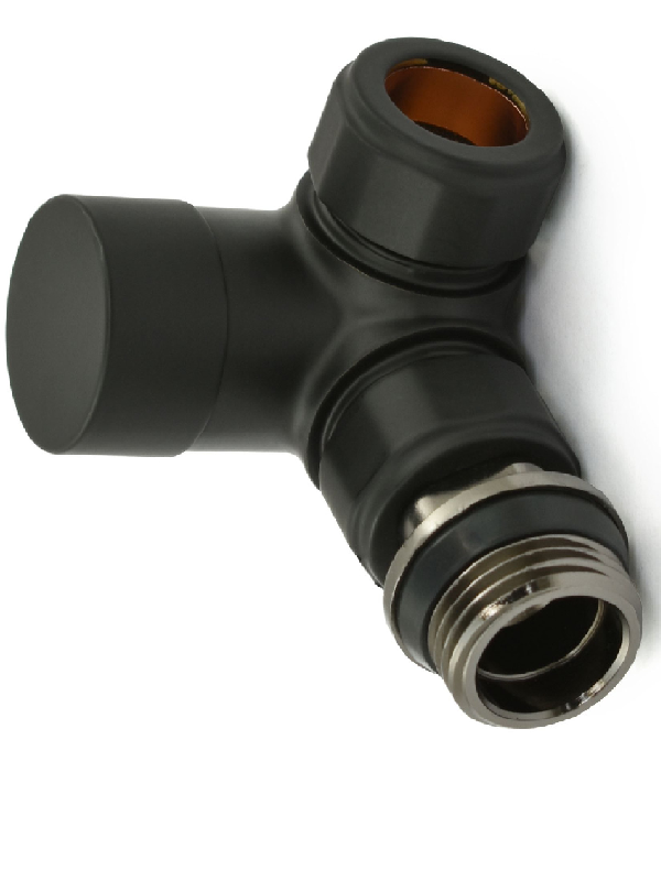 Grosvenor Corner Thermostatic Valve Set - Satin Black