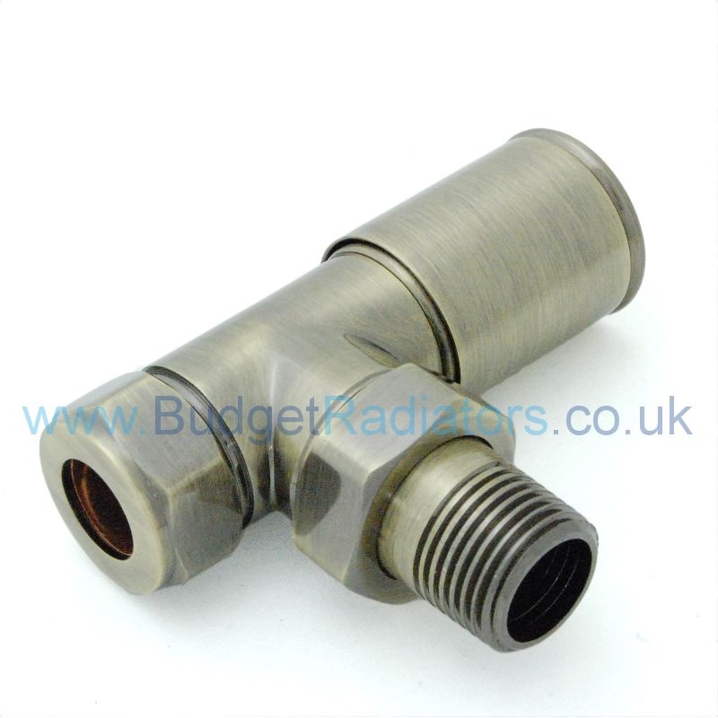 Milan Angled Manual Valve - Antique Brass