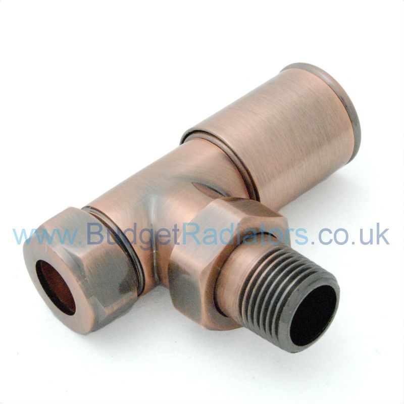 Milan Angled Manual Valve - Antique Copper