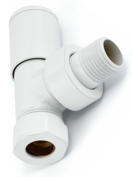 Milan Angled Manual Valve - White