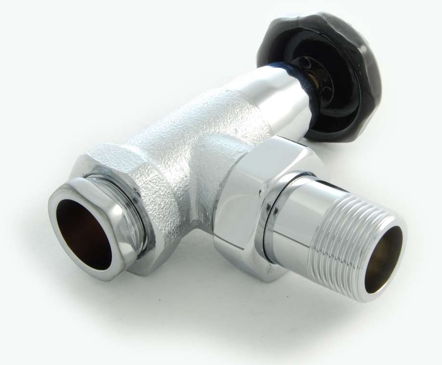 Stirling Angled ¾" Manual Valve Set - Chrome
