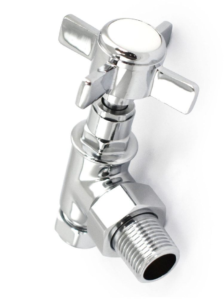 Westminster Angled Radiator Valve Set - Chrome